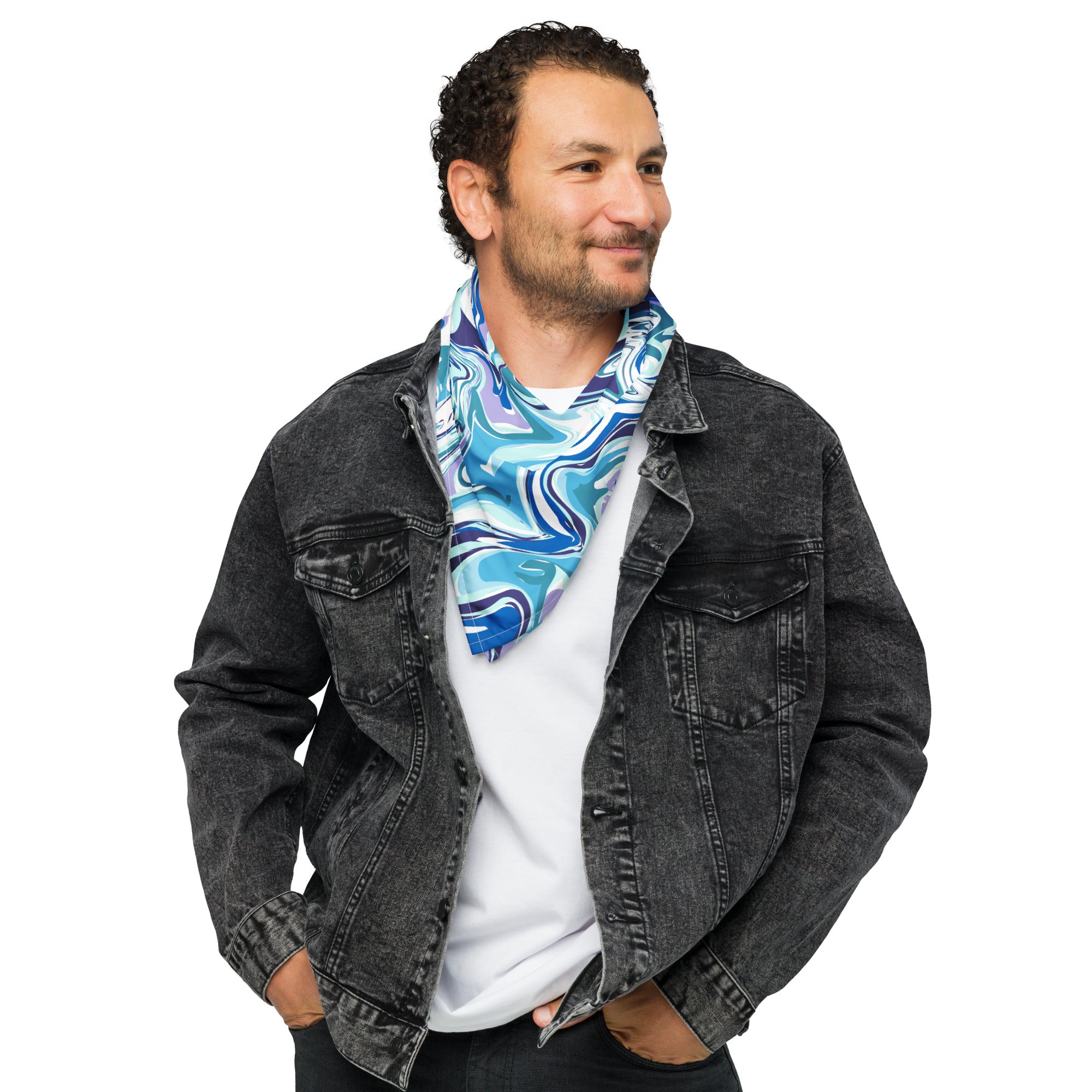 Blue Swirl Designer Bandana