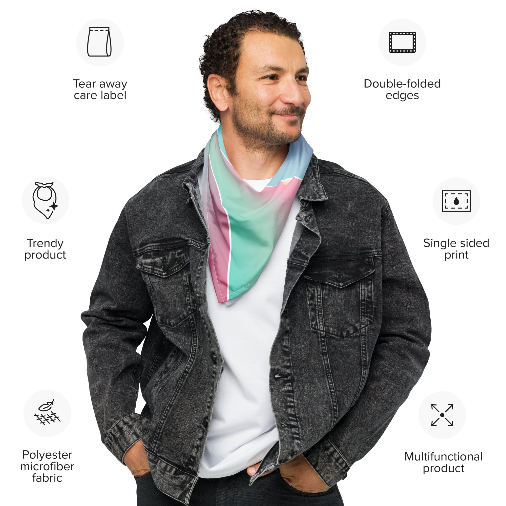 Multi Color Geometrical Design Bandana