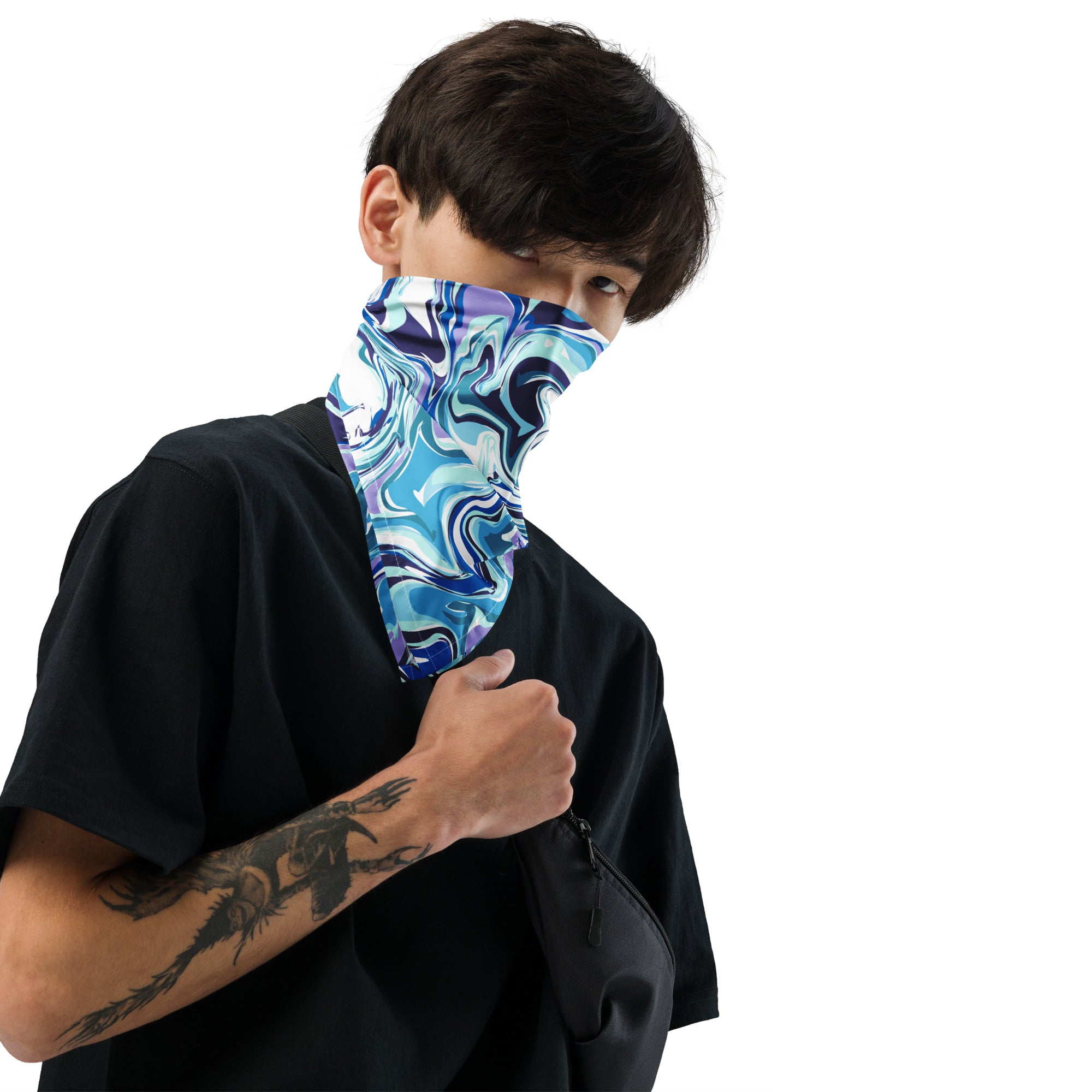 Blue Swirl Designer Bandana