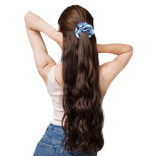 Load image into Gallery viewer, Swirl Blue Designer Scrunchie