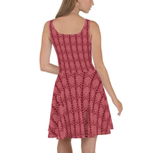 Load image into Gallery viewer, Red Design Skater Dress