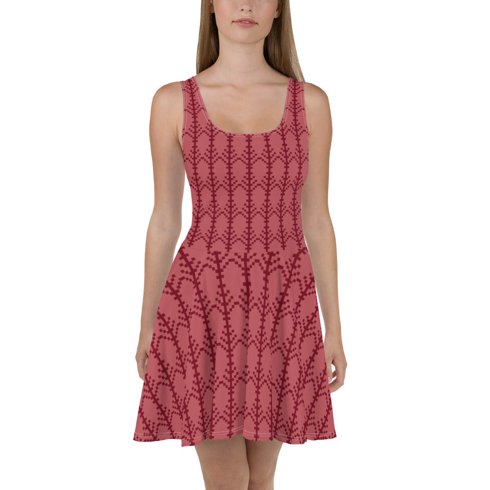 Red Design Skater Dress