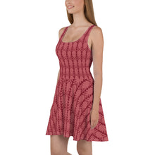 Load image into Gallery viewer, Red Design Skater Dress
