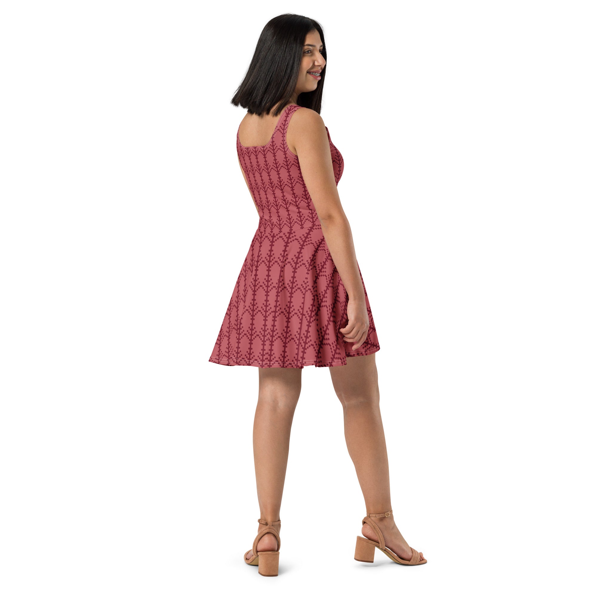 Red Design Skater Dress