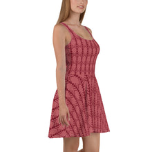 Load image into Gallery viewer, Red Design Skater Dress