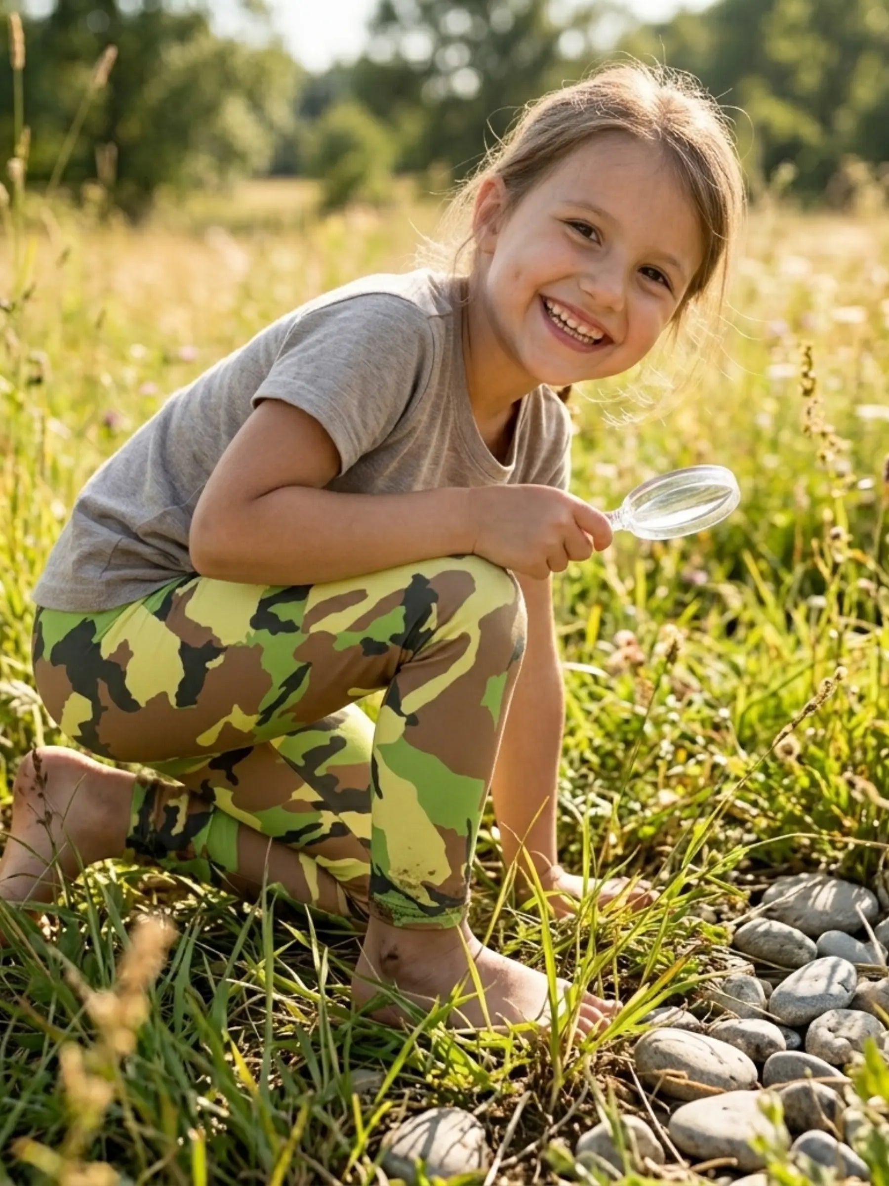 Camo Girls Leggings – Comfy, Stretchy & Great for Recess or Play