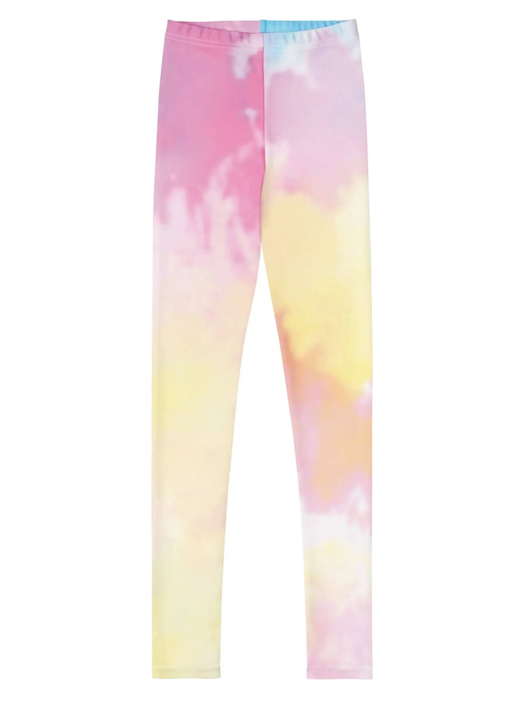 Pink & Yellow Tie Dye Youth Girl Leggings