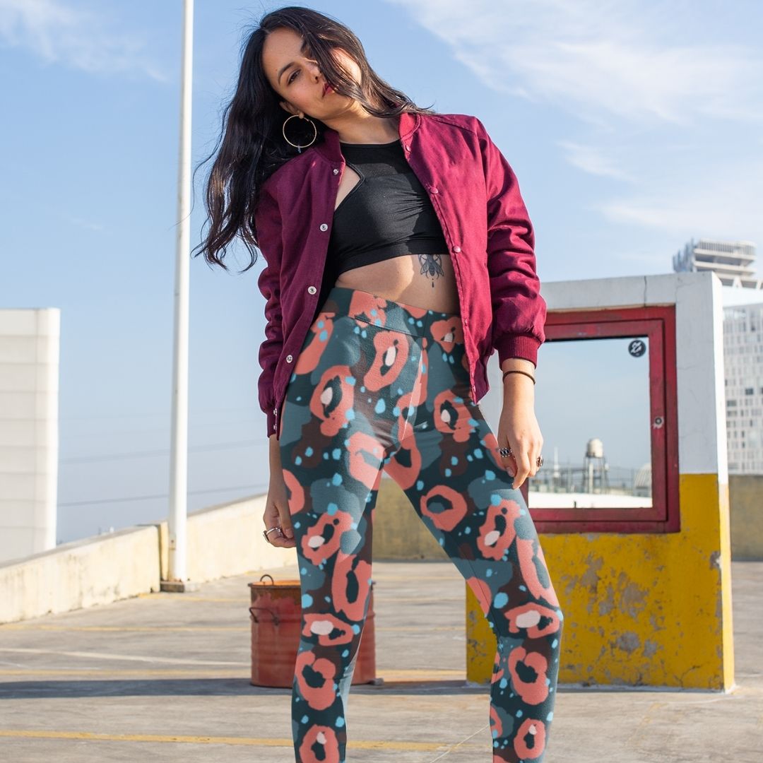 Lady with fancy trendy leggings