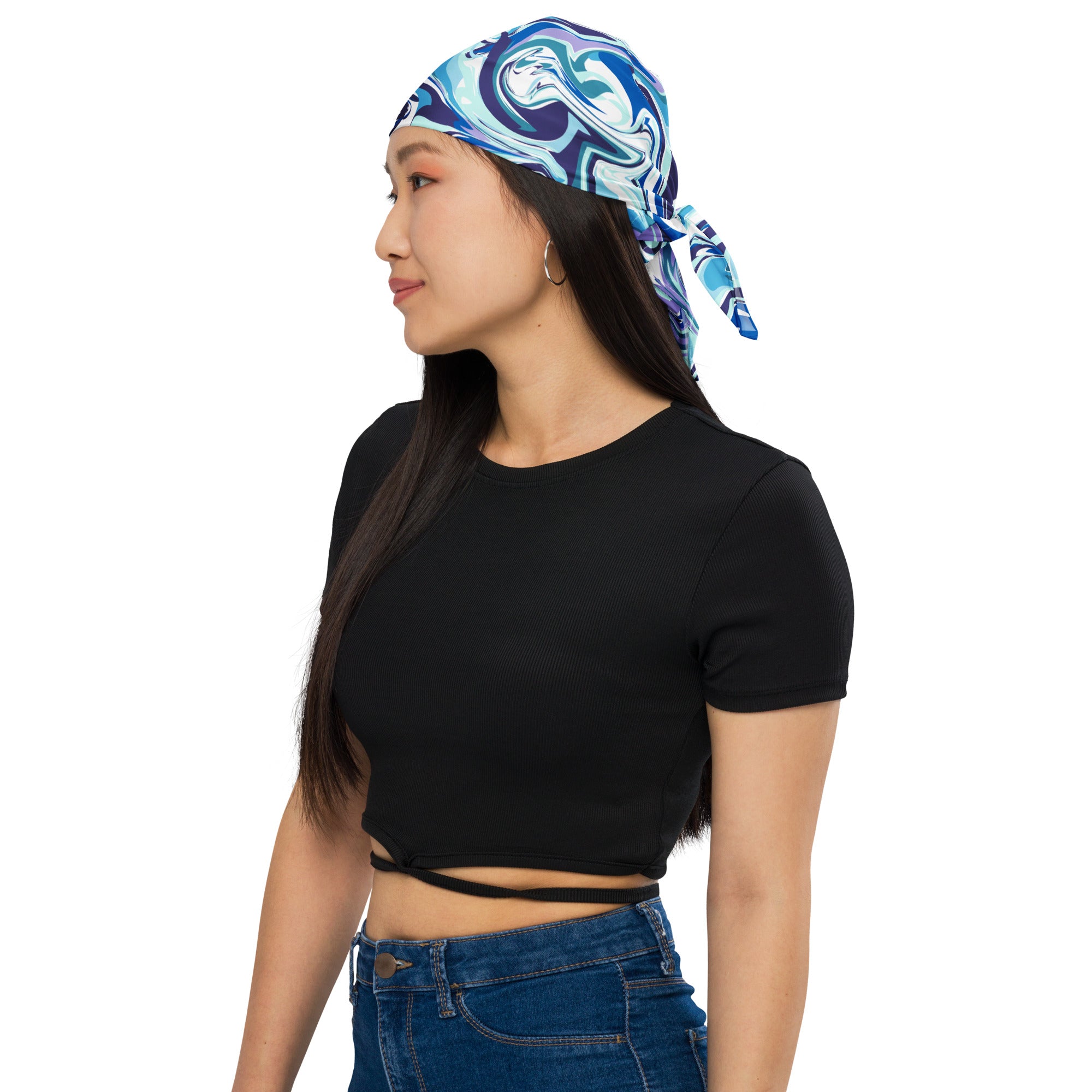 Blue Swirl Designer Bandana