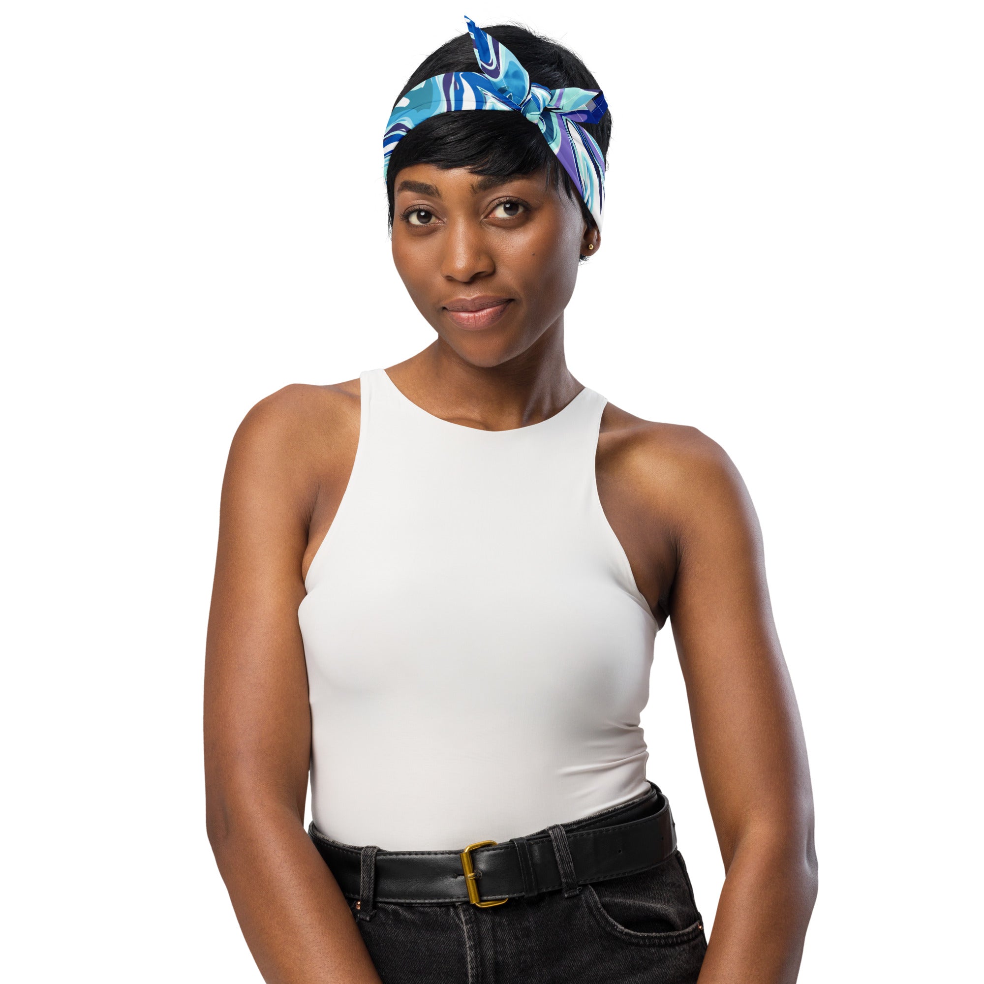 Blue Swirl Designer Bandana