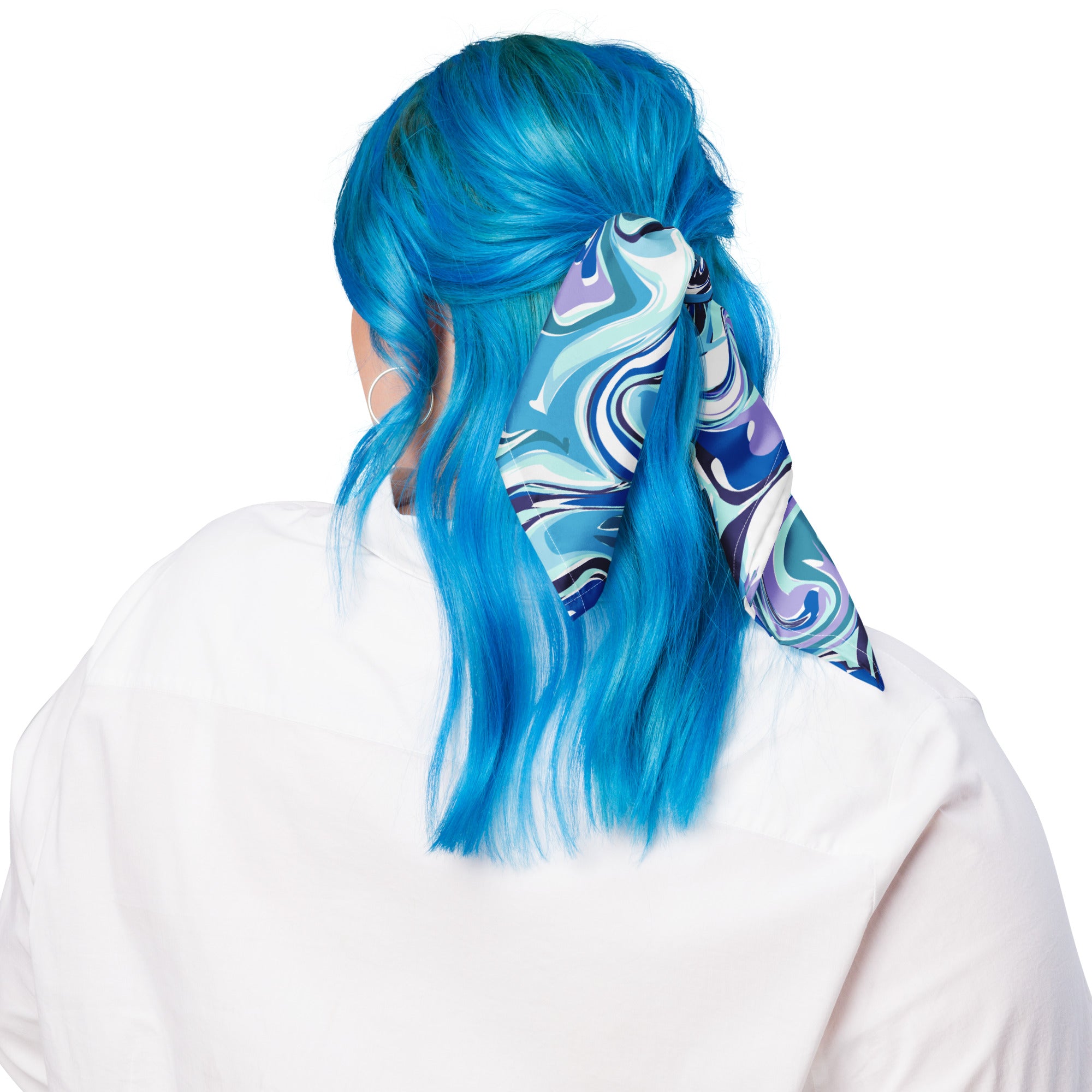 Blue Swirl Designer Bandana