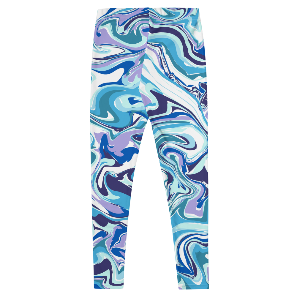Swirl Blue Designer Leggings