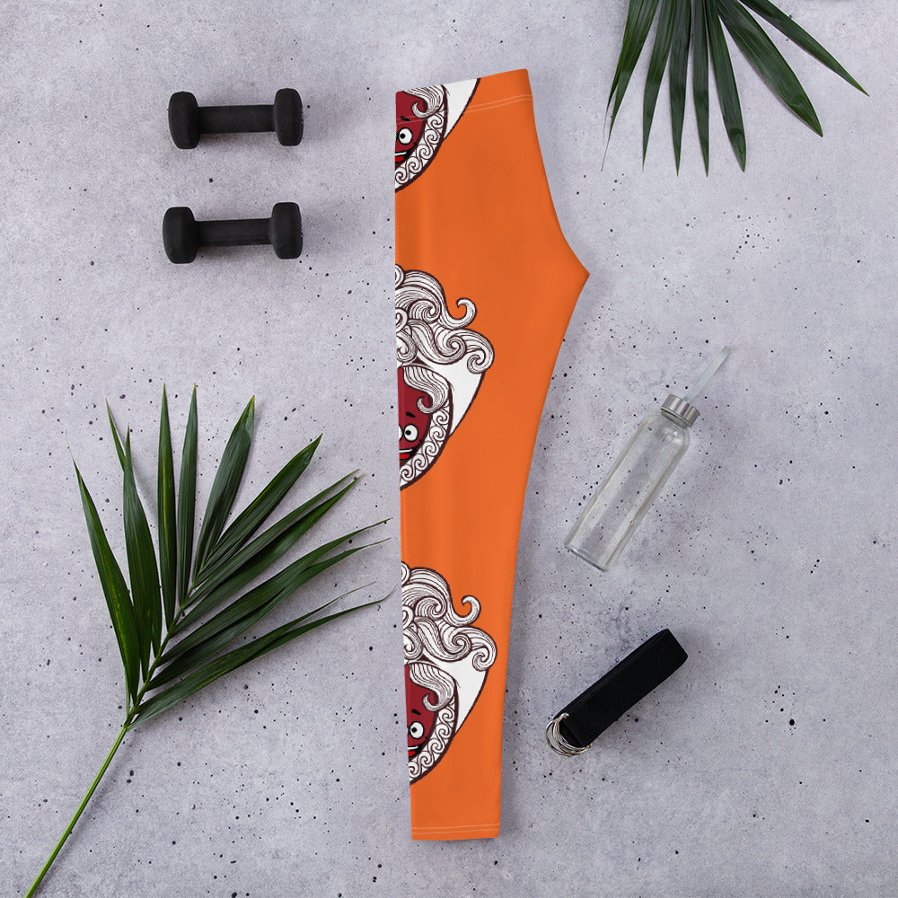 Virgo Zodiac Orange Leggings