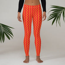 Load image into Gallery viewer, Red & Orange Waves Leggings