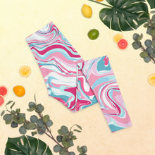 Load image into Gallery viewer, Tie Dye Leggings Outfit with Pink, Blue, and White Colors