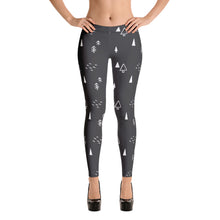 Load image into Gallery viewer, Christmas Tree Black & White Leggings