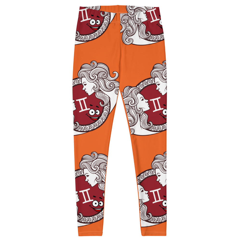Virgo Zodiac Orange Leggings