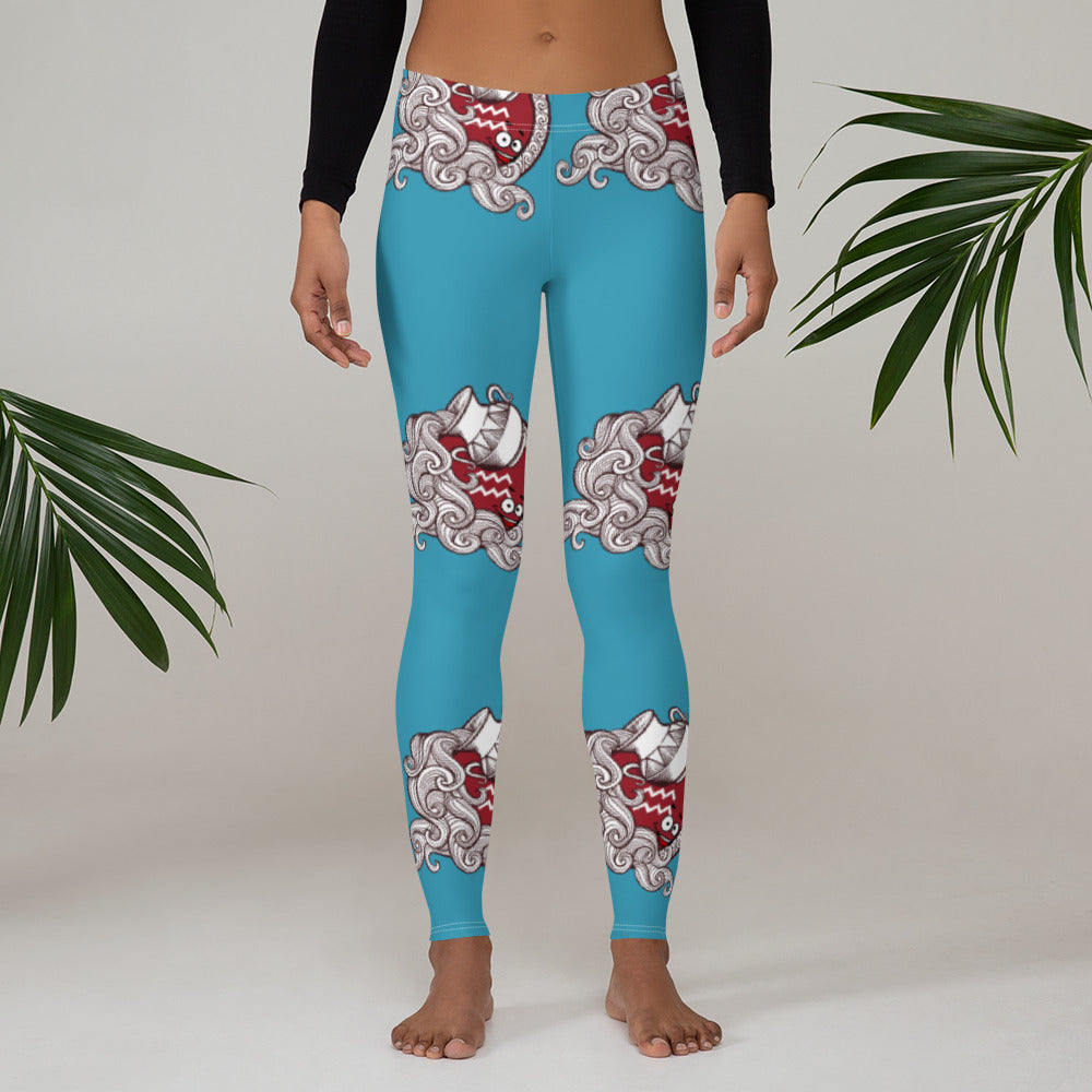 Aquarius Zodiac Leggings