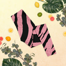 Load image into Gallery viewer, Pink Black Striped Leggings