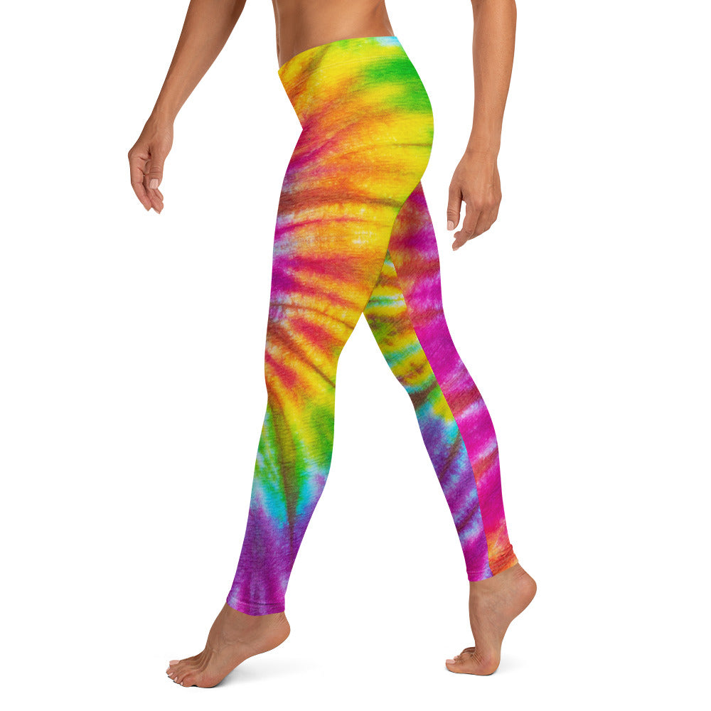 Tie Dye Themed Rainbow Leggings