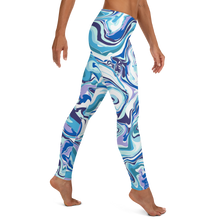 Load image into Gallery viewer, Swirl Blue Designer Leggings
