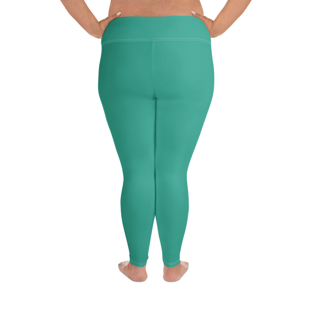 Blue Green Plus Size Leggings