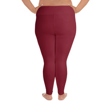 Load image into Gallery viewer, Maroon Crimson Plus Size Leggings