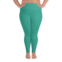 Load image into Gallery viewer, Blue Green Plus Size Leggings