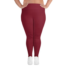 Load image into Gallery viewer, Maroon Crimson Plus Size Leggings