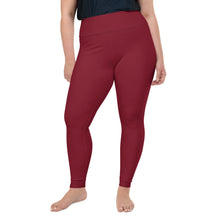 Load image into Gallery viewer, Maroon Crimson Plus Size Leggings