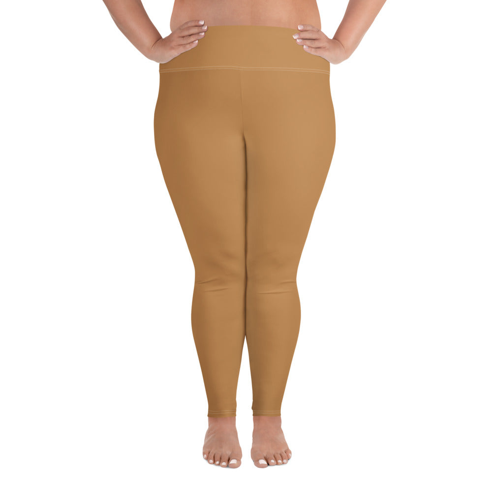 Orange Nude Color Plus Size Leggings