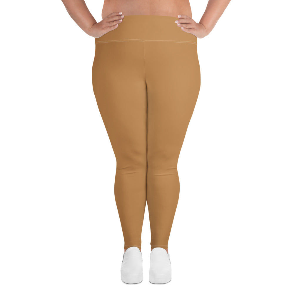 Orange Nude Color Plus Size Leggings