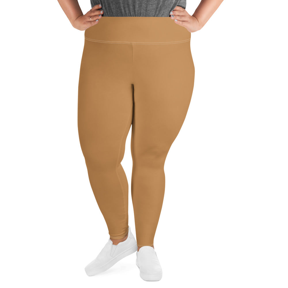 Orange Nude Color Plus Size Leggings
