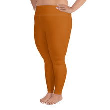 Load image into Gallery viewer, Orange Plus Size Leggings