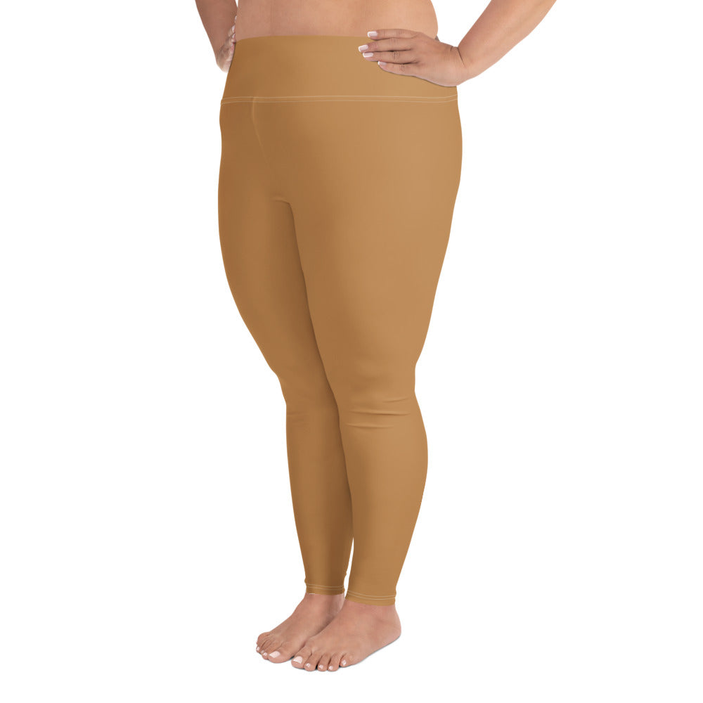 Orange Nude Color Plus Size Leggings