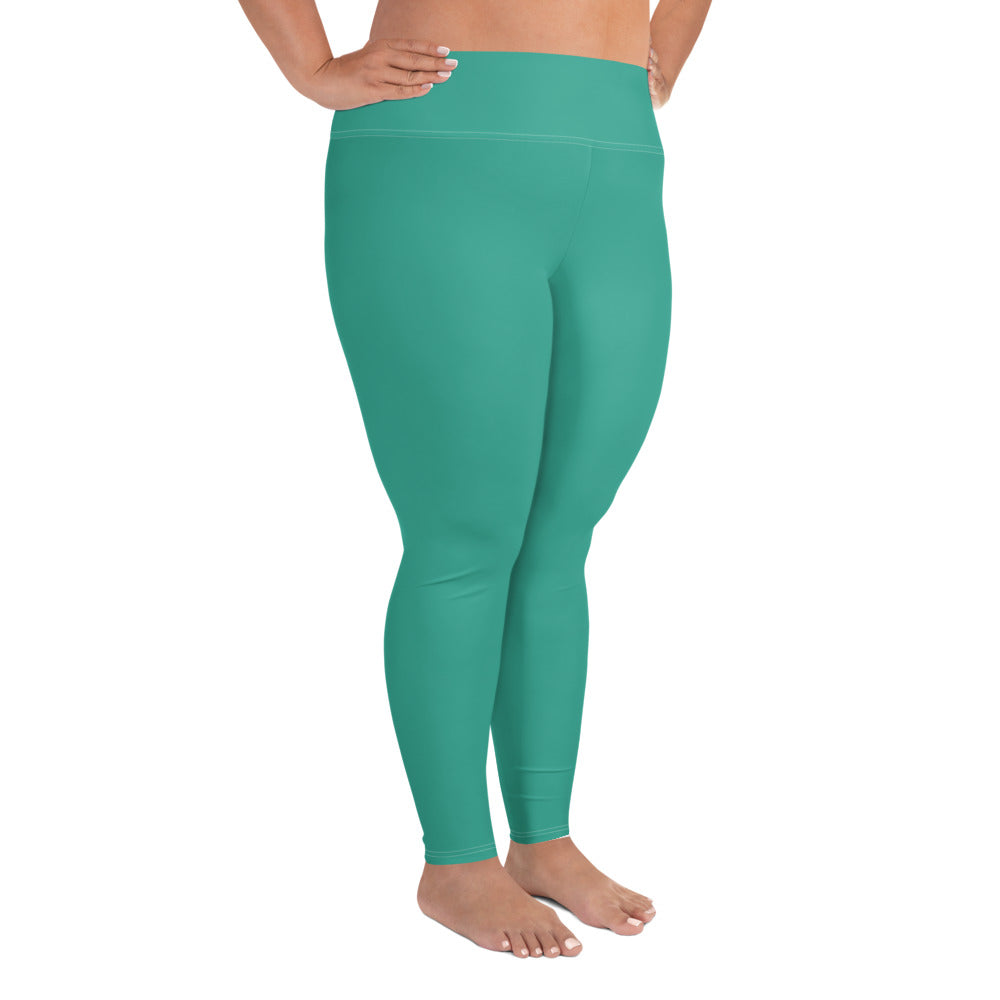 Blue Green Plus Size Leggings