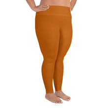 Load image into Gallery viewer, Orange Plus Size Leggings