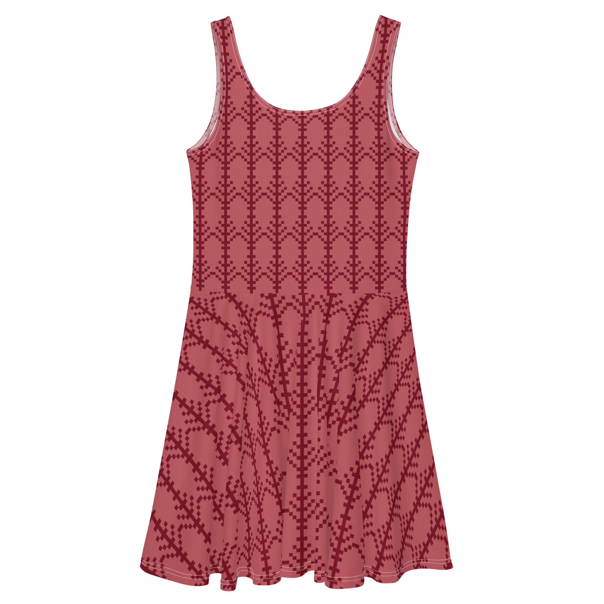 Red Design Skater Dress