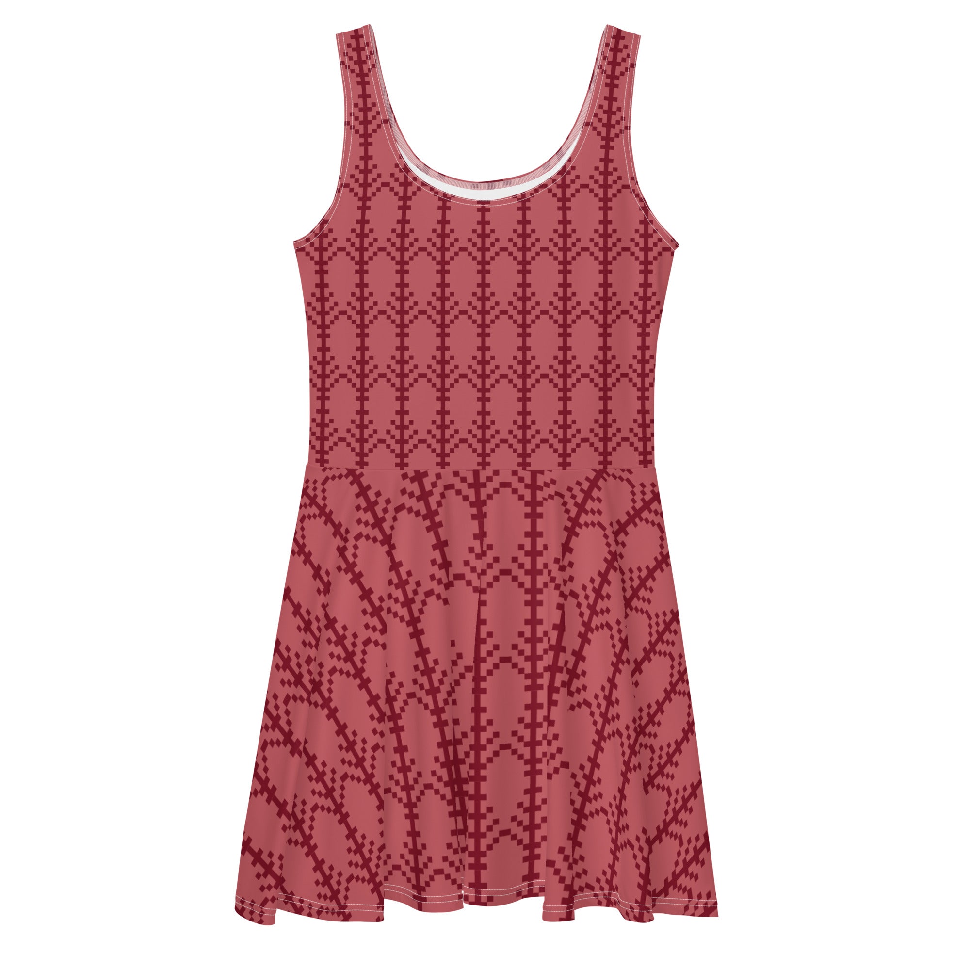 Red Design Skater Dress
