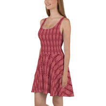 Load image into Gallery viewer, Red Design Skater Dress

