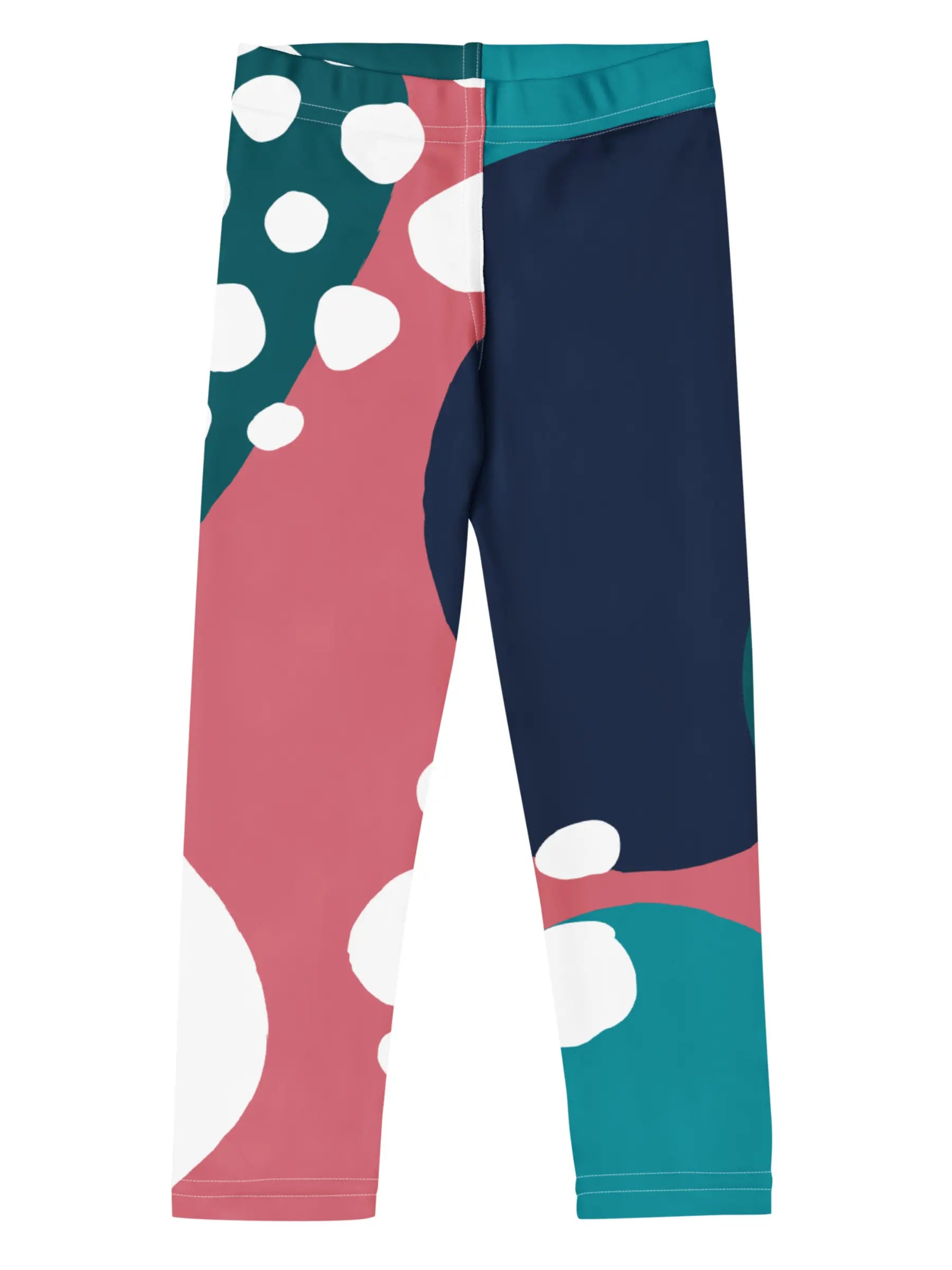 Girls Pink and Teal Polka Dot Multicolor Leggings - Perfect Gift for Kids