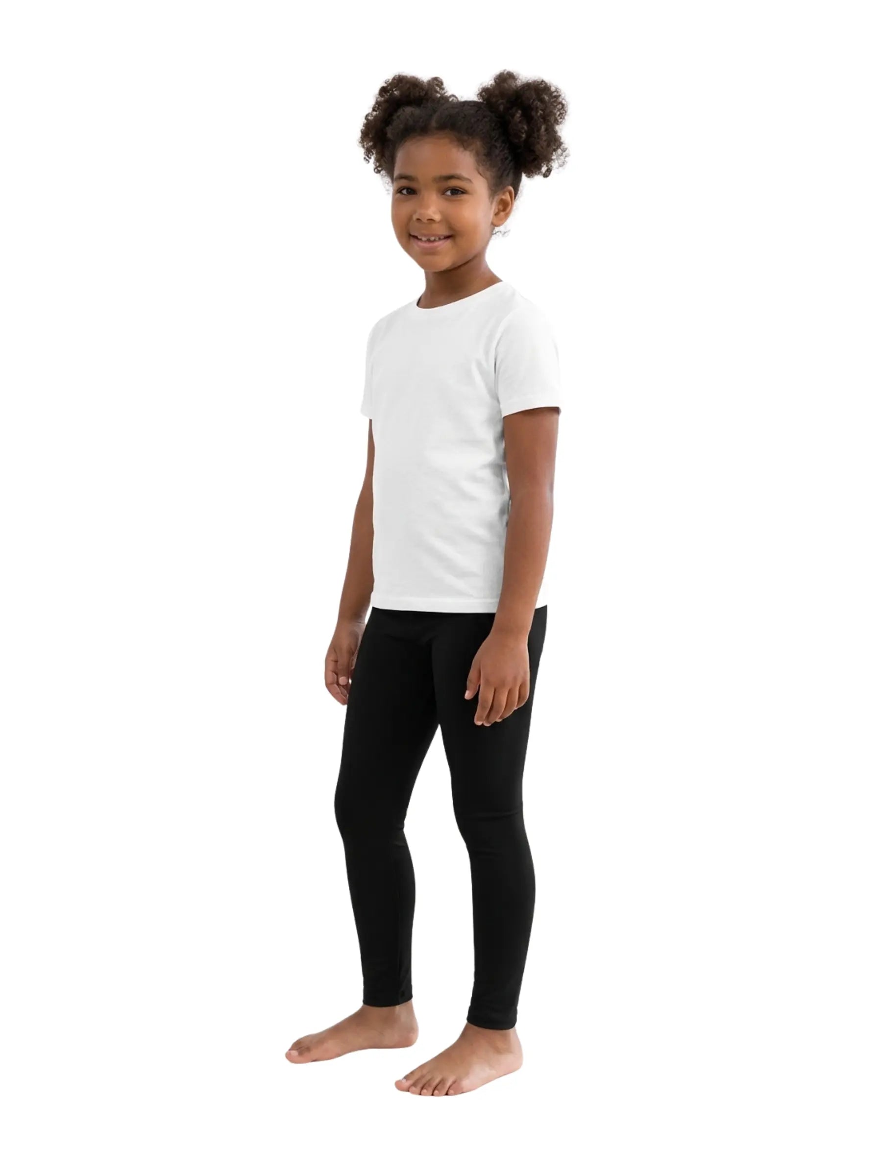 Kids Plain Black Leggings