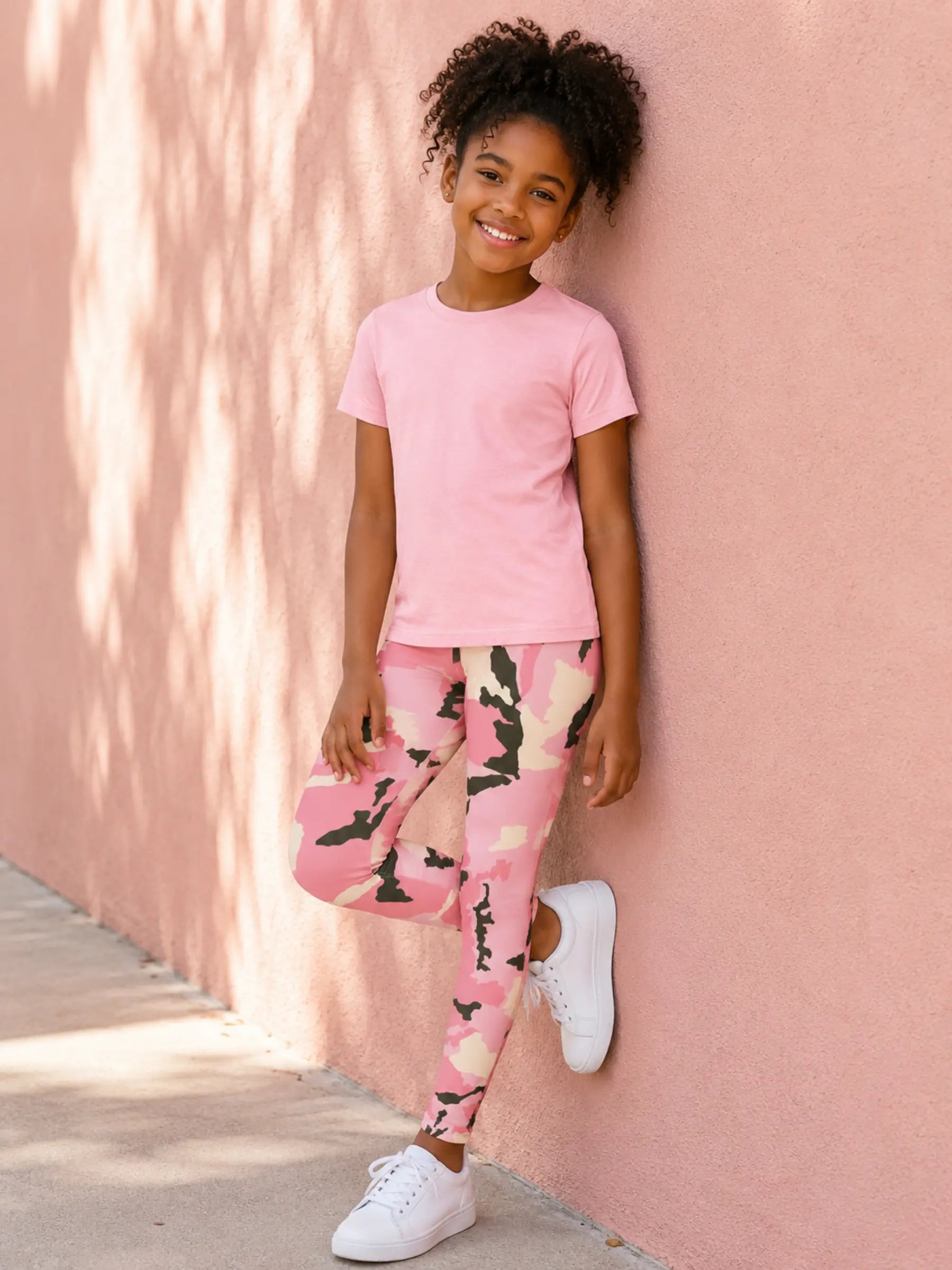 Pink Camo Youth Girl Leggings