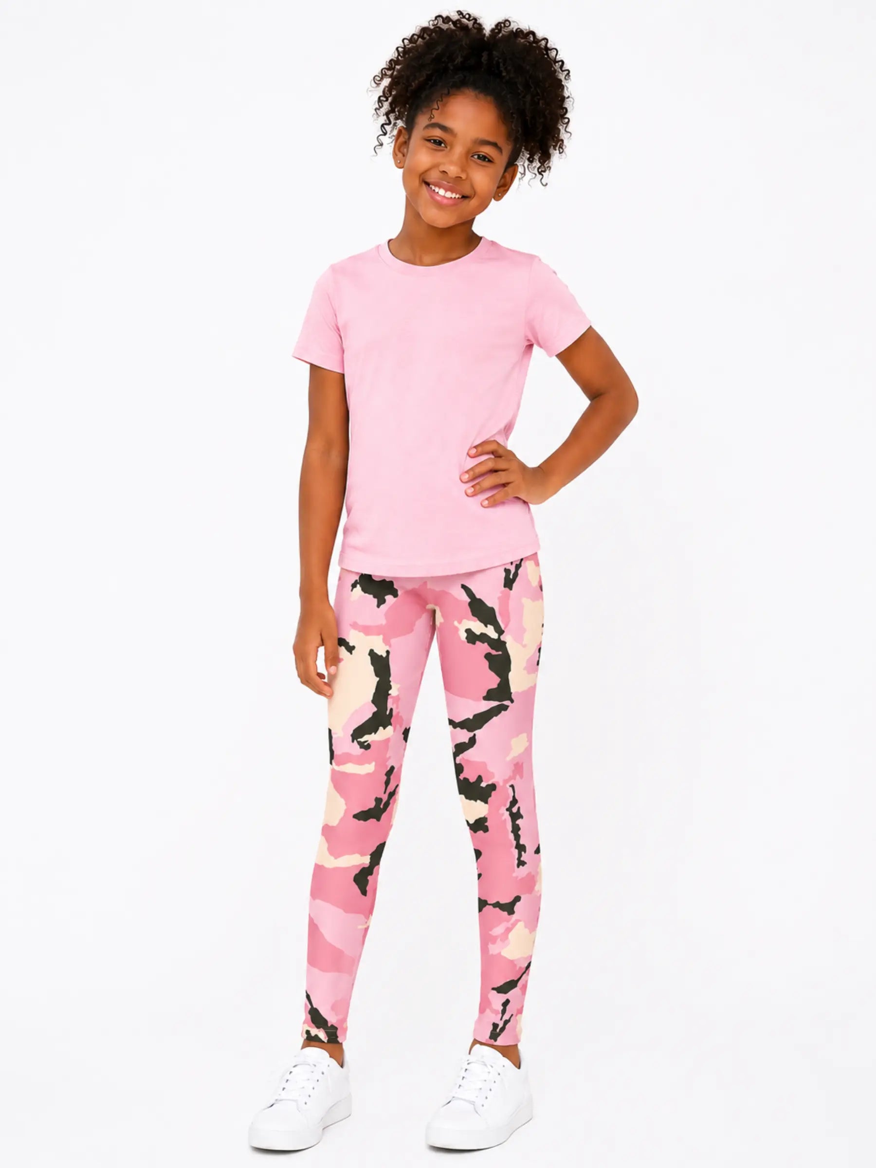 Pink Camo Youth Girl Leggings
