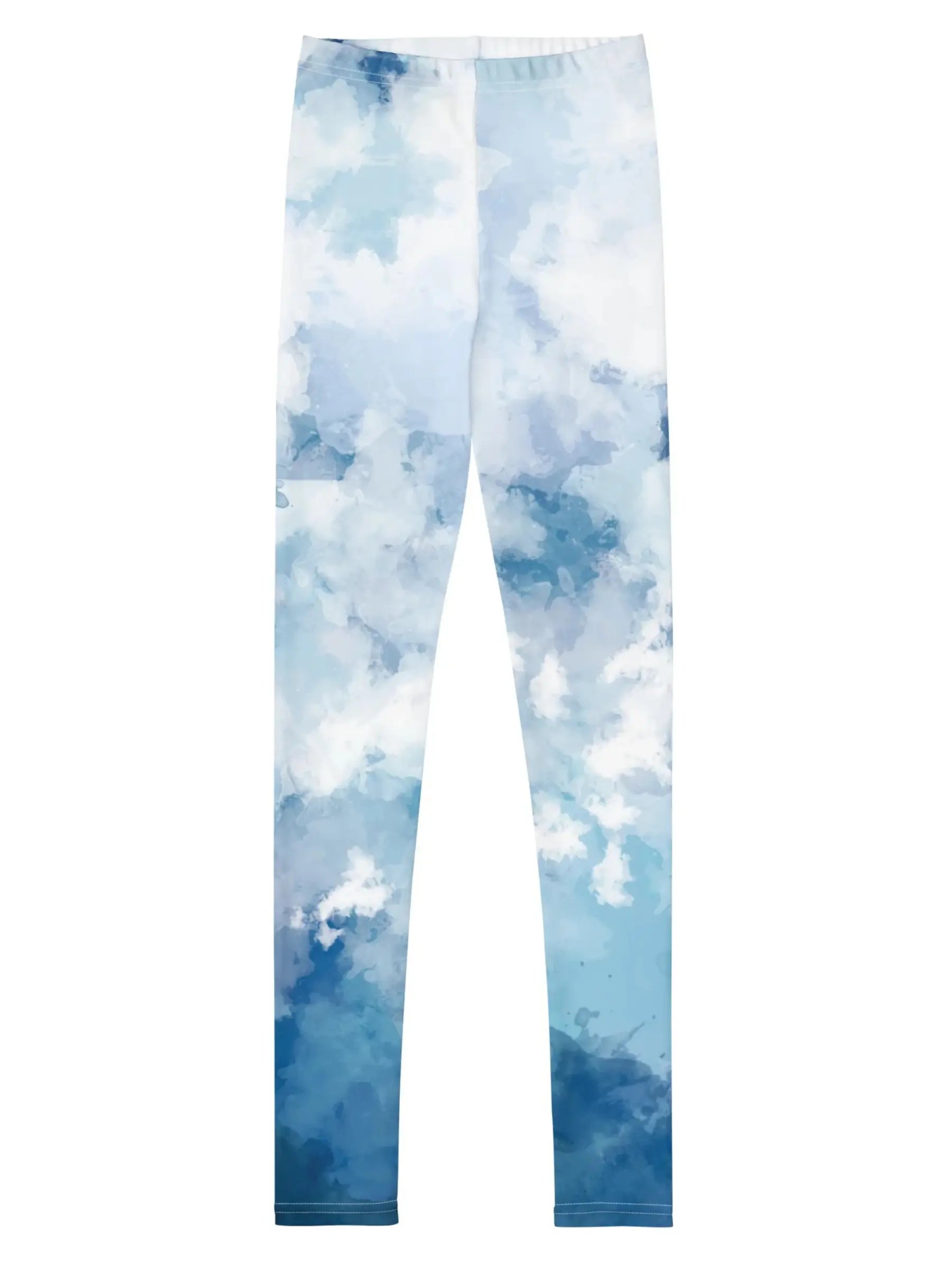 Sky Blue Cloud Youth Girls Leggings