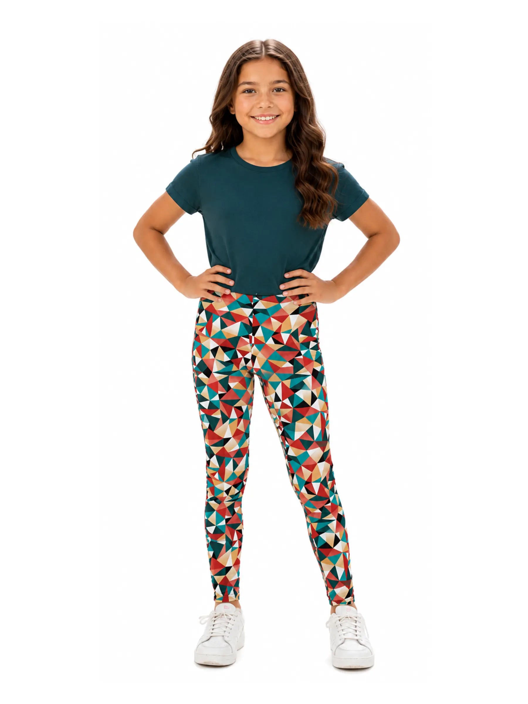 Youth Girls Leggings – Kaleidoscope Print