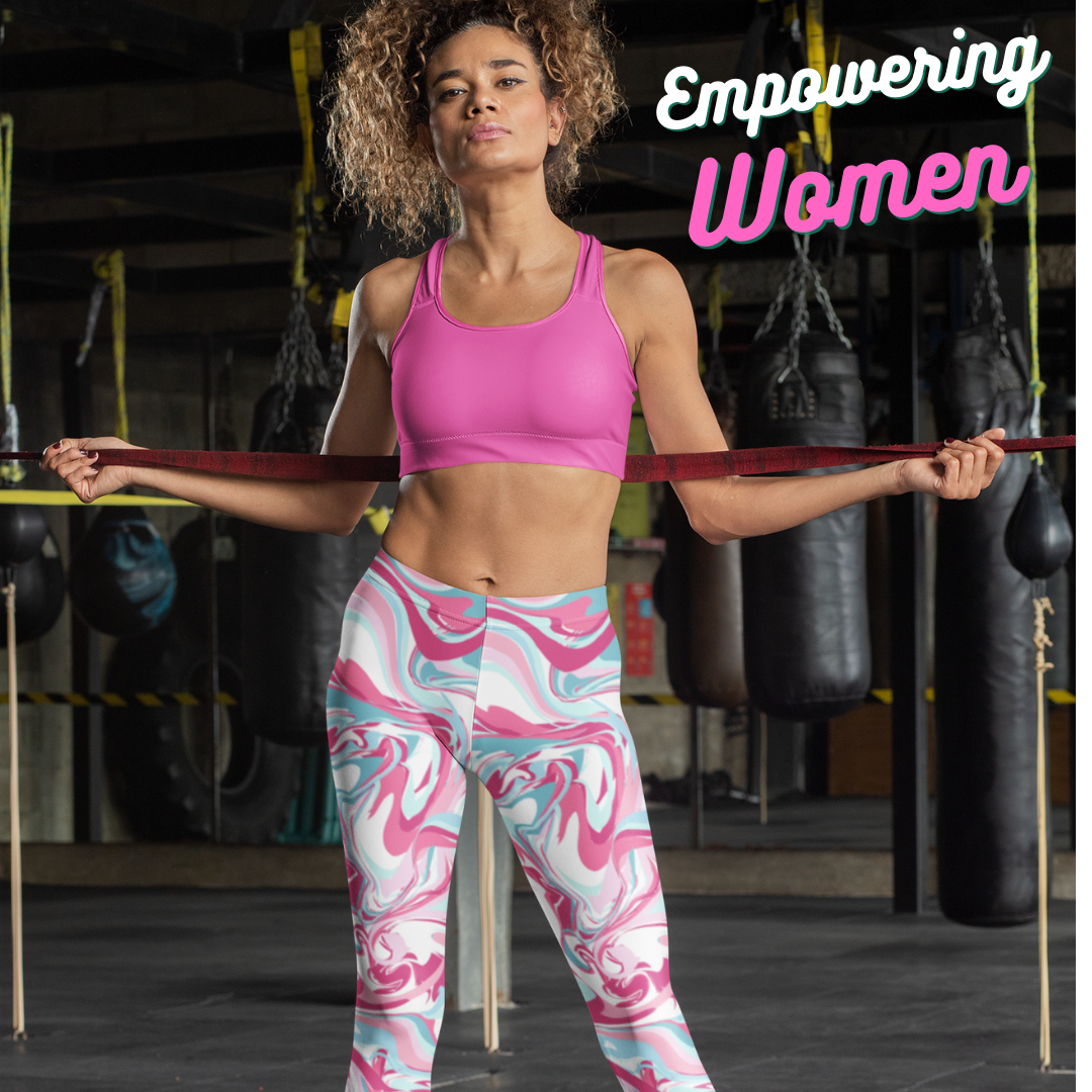 Vibrant Pink, Blue, and White Tie Dye Leggings for Adventurous Women:  Unmatched Comfort & Style