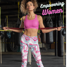 Load image into Gallery viewer, Vibrant Pink, Blue, and White Tie Dye Leggings for Adventurous Women: Unmatched Comfort &amp; Style
