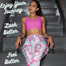 Load image into Gallery viewer, Vibrant Pink, Blue, and White Tie Dye Leggings for Adventurous Women: Unmatched Comfort &amp; Style
