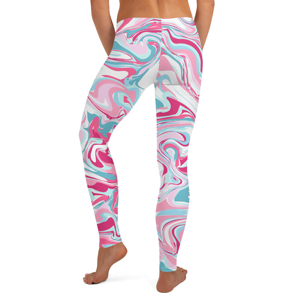 Tie-Dye Swirl Leggings — Soft & Comfy Fit, Great for Walking & Running